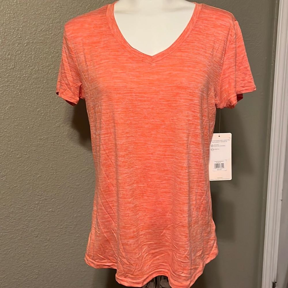 Danskin stretch wicking moisture control blouse size medium